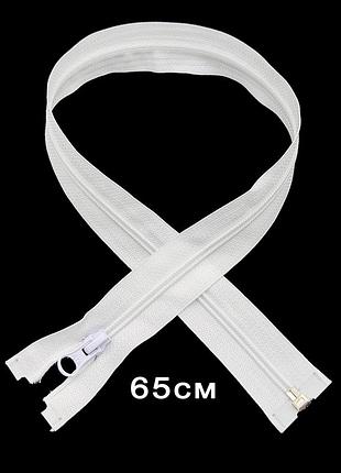 Молния спиральная т-5 65см. белая 50шт.