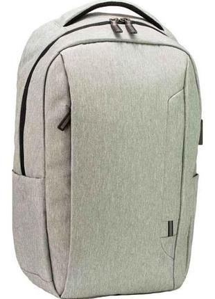 Рюкзак полиэстр серый 44*29*15см usb techno арт.o97590-03 тм optima
