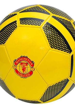 Мяч футбольний розмір 5 пвх вага 280г жовто-чорний en 331 manchester тм metr