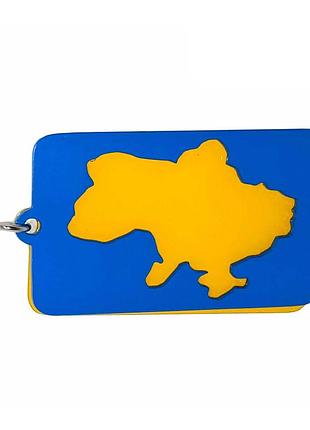 Брелок "мапа ua" фарбований (блакитно-жовтий) україна