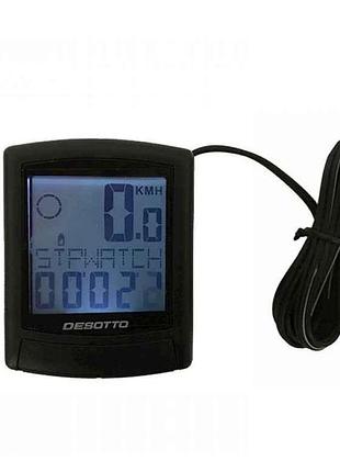 Велокомпьютер desotto проводной jy-m20-bl тм kelb.bike
