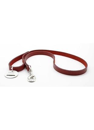 Повідець franty style paw шкіра, 18 мм х 1,2 м червоний