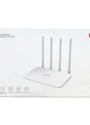 Wi-fi роутер mi ac1200 gigabit wi-fi/2xlan/1xwan/802.11ac/2.4 ггц/5 ггц/4 антени тм xiaomi