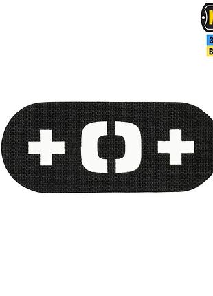 M-tac нашивка група крові +0 + наскрізна laser cut black
