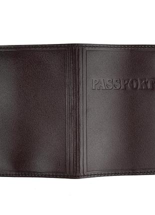 Обложка для паспорта украины "passport", коричневый, vik-tailor