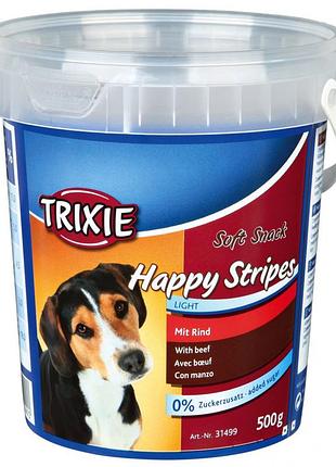 Happy stripes-ласщи для собак с говядиной 500 г, трикси 31499 витамины для собак ведро пластик happy stripes 31499