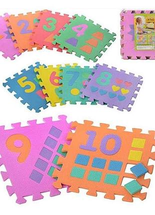 Килимок мозаїка 30*30см 10шт eva цифри m 0375 тм metr