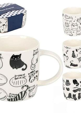 Чашка 4пр. 350мл meow r37263 тм stenson