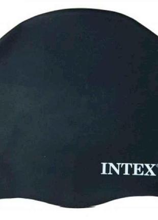 Шапочка для плавання чорний від 8-ми років силікон арт.55992 тм intex