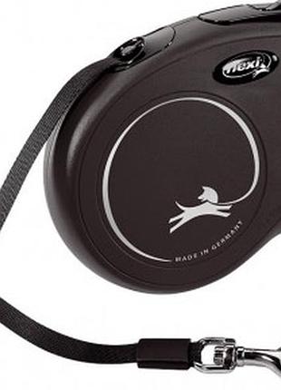 Рулетка flexi classic l-стрічка 5м до 50кг чорна