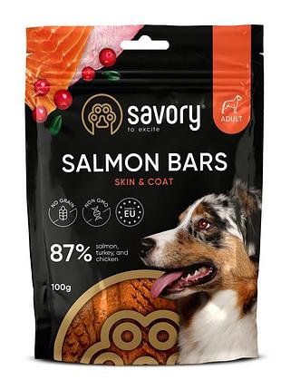Джерки savory bars with salmon, батончики с лососем 100 гр.
