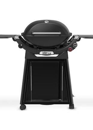 Газовий гриль weber q3200n black з бічними столиками на візку premium 1501126 код: 013077