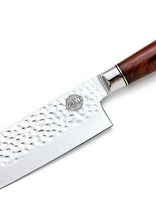 Профессиональный нож из дамасской стали nakiri 19 см grilli 88872 код: 012182