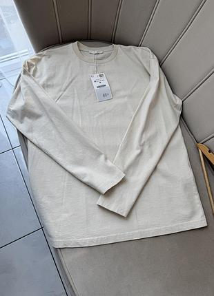 Лонг, футболка з довгими рукавами zara