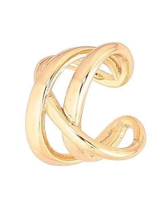 Сережки моно-кафа позолота 18k «декоративний візерунок» 290786 тм xuping