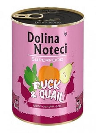 Dolina noteci premium superfood консерви для собак 800г качка і перепілка 383598303596