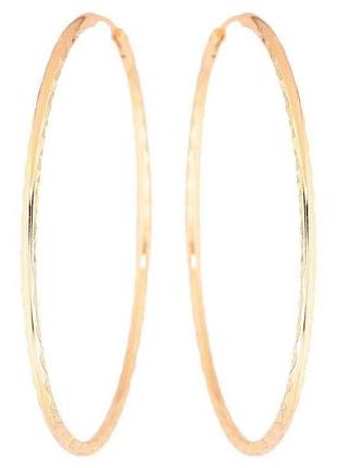 Серьги позолота 18k кольца конго «декоративный узор» ø 5.8см 270623 тм xuping