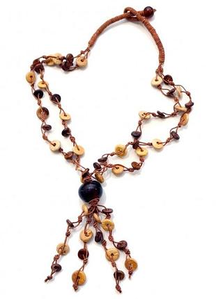 Бусы accessory деревянные кружочки