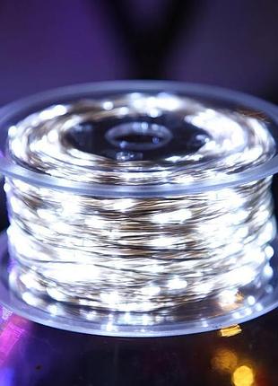 Гирлянда "феерия" 800 led, белая, 100 м, от электросети elisey
