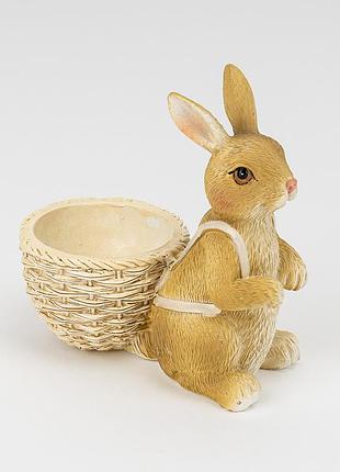 Подставка под яйцо "кролик с корзинкой на спинке", 9,5 см elisey