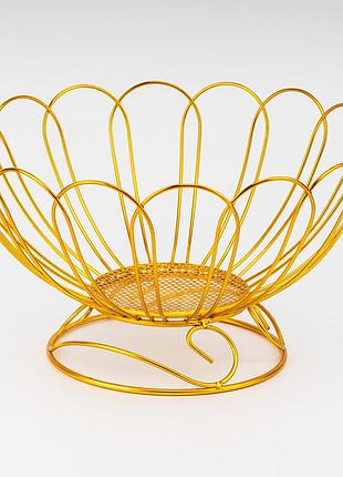 Фруктівниця "сонячна квітка", золота, 26 * 14 см врятована позиція elisey