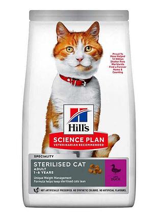 Hills sp feline adult sterilised - сухий корм із качкою для дорослих стерилізованих котів 1,5кг