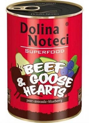 Dolina noteci premium superfood консерви для собак 400гр яловичина і гусяче серце 383642303640