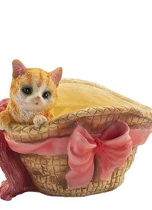 Кашпо шляпа с котиком (гипс) 2,5л 20х22х22 тм деклайн