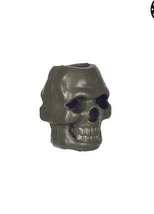 M-tac бусина skull stopper olive