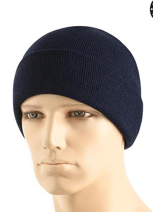 M-tac шапка тонкая вязка 100% акрил dark navy blue