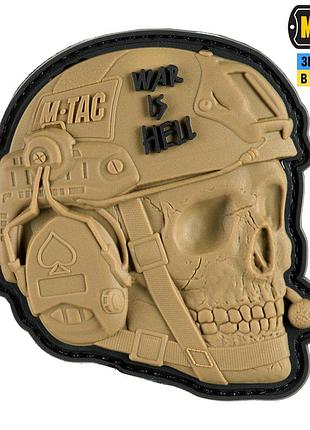 M-tac нашивка war is hell 3d pvc coyote