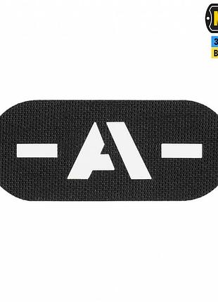 M-tac нашивка група крові — a — наскрізна laser cut black