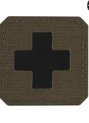 M-tac нашивка medic cross laser cut ranger green/black