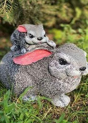 Садовая фигурка гипс 17см зайчая мама тм kulbaka