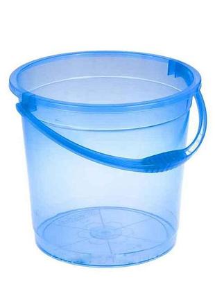 Відро пл. харчове 10л блакитне прозоре тм r-plastic