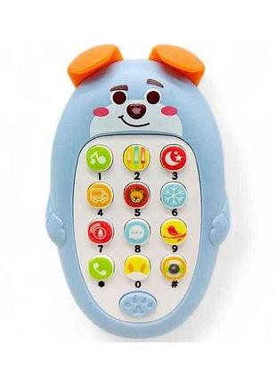 Телефон 13.8*3*8,8см голубой арт.626-15 тм 7toys