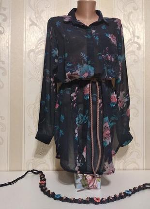 Довга гарна сорочка , блуза шифон люкс, ідеал, so soire.