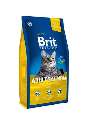 Brit premium для дорослих кішок з лососем adult salmon 1,5 кг 513123