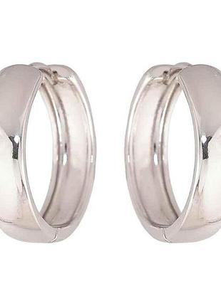 Серьги кольца родий классика,шир, 5мм ø 23мм 302732 тм xuping