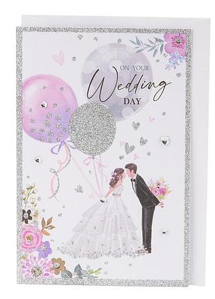 Вітальна листівка з конвертом до весілля "wedding day" yoo-hoo!