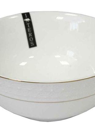 Салатник 7 фарф. круглый (6шт.в уп) снежная королева 011718-а тм interos