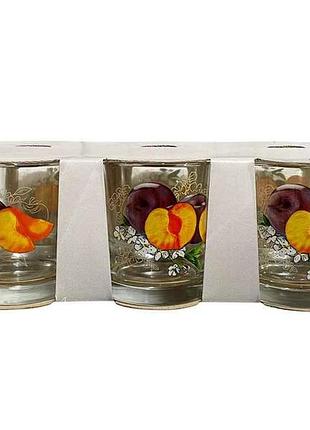 Набір стаканів 250мл 6шт низькі слива 3д тм farglass