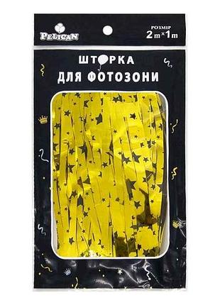 Шторка для фотозони 1m*2m зорепад #162 золото арт.872162 тм pelican