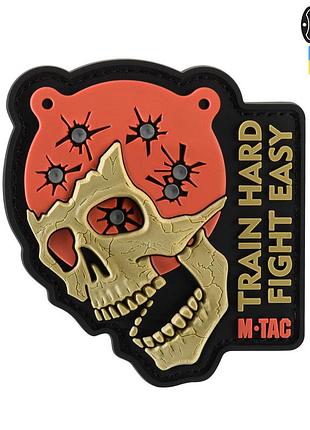 M-tac нашивка train hard fight easy pvc black/red