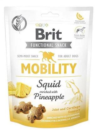 Лакомство brit care snack mobility для собак с кальмаром и ананасом 150гр.