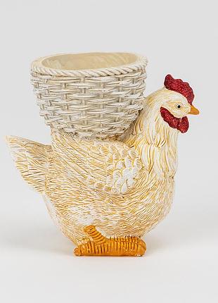 Подставка под яйцо "курочка с корзинкой" 8,5 см elisey