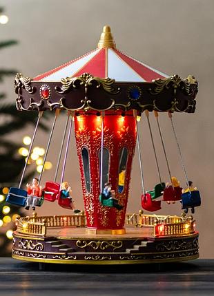 Новогодняя карусель с подсветкой и музыкой "детская радость", 20*16 см elisey