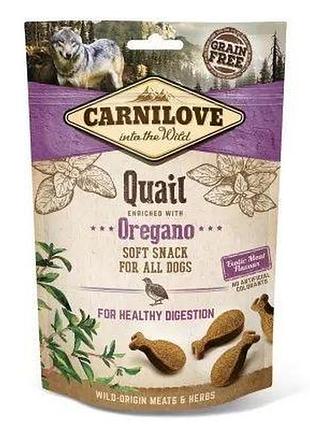 Ласощі carnilove dog soft snack для собак із перепелом та орегано 200г