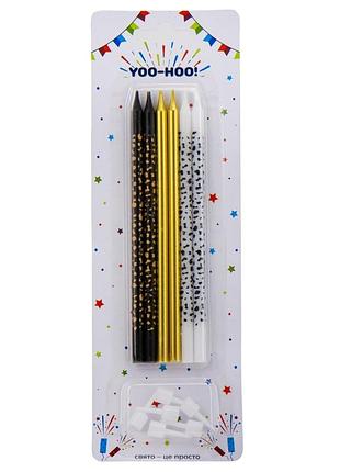 Набір свічок для торта "золота мить", 13 см yoo-hoo!