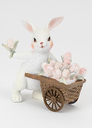 Статуэтка "кролик с тележкой", 11 см elisey